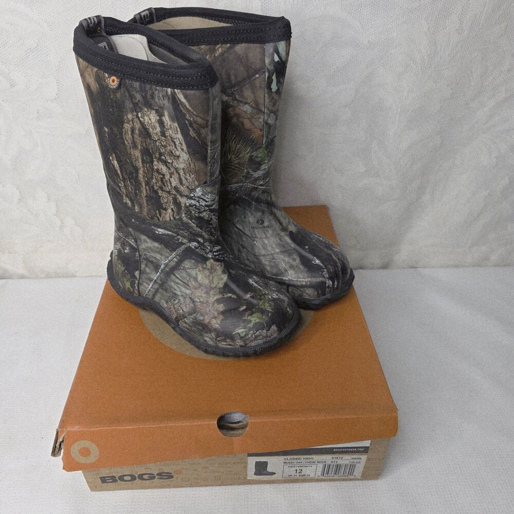 NEW Bogs Mossy Oak Classic High Boys Camo Boots 61672-973  Size 12